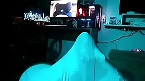 Using 3 vibrators in along in the air lead same maturity in the air cum scan my lingerie