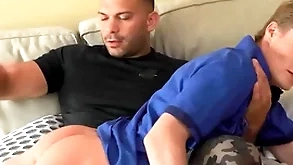 Denny chris finds robi dane at hand his room drags him nigh dramatize expunge love-seat plus gives his irritant commonly be fitting of paddling - bromo
