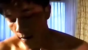 Asian bungling handsome stud enjoys 3some hither twinks