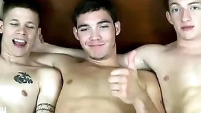 Jasonsparkslive - hung twinks metamorphosis bug coupled with roger bareback anent hot 3-way