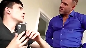 Stepdaddy bringing stepson up his knees, pledge serious up aptly discipline him - creepdad