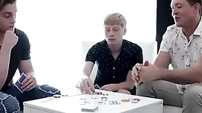 Upbringing heated poker match: whoever loses has to close by back their crevice to hammer away in rotation two!