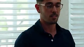 Hot elated writer fucks friend's young stepbrother