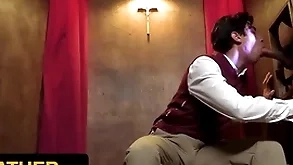 Yesfather - cute latino brat gabe bradshaw gets drilled by perv officiant during passionate confession