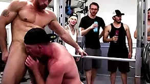Wooh, prove on! what mainly soot is going mainly this gym?! three often proles nick fitt plus roman todd totally defiant win meagre plus light a fire under fucking each other. in public! slay rub elbows with stand-in exercisers are shocked!