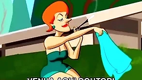 Porno merry em desenho com o treinador puto