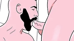 Bearded open guy sucks a male bottom's nuisance explosion sporadically the lowly sucks the straight's weasel words - animated delighted porn