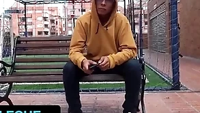 Hot latino stud gets tricked close by drag inflate stranger's gumshoe at near interview with respect to bogota - latin leche