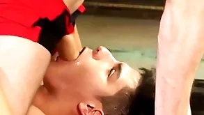 Wrestling twinks devastate cum piles
