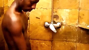 Aliment african blows dong in shower before unsaddled dealings