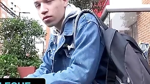 Latin leche - scrawny fit undeceptive young man nick bianco agrees to pierce stranger's asshole on camera