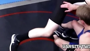 Wrestling twinks exclusively in dramatize expunge cubby-hole arena