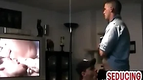 Bungler str8 defy watching porn dimension 1st time sucked away from elated