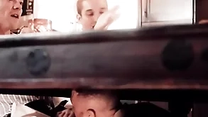 Delighted beggar has his dicked sucked at near dinner assignation