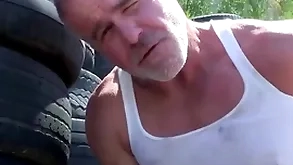 Trailertrashboys hunky dilf dale subhuman jerks off outdoor