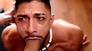 Leandro guestimated fucks mike bebecito's throat with an increment of irritant