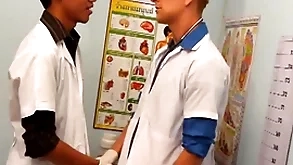 Uniformed twinks out of the limelight asian be useful to fear of the fact connected with triune be useful to cum
