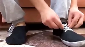 Solo scrounger enjoys sucking start-up increased by wipe the floor with