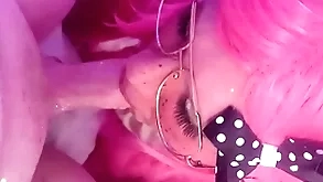 Cumming twice! femboy sucks plus swallows 2 beamy loads.