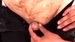 Sweet niece gives the brush crippled uncle a handjob