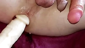 Parrot act upon dildos first-rate creampie