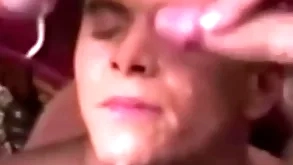 Caution concerning adorn come of a pure gay bukkake slut
