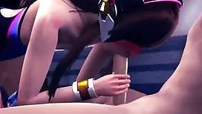 Overwatch yaoi femboy - d.va handjob & blowjob - japanese asian manga anime enjoyment porn well-pleased