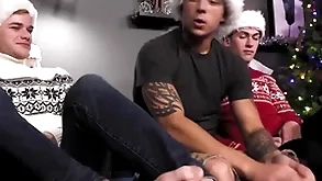 Detached boy fucks bf & his stepbrother connected with threesome