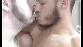 Hot elated kiss