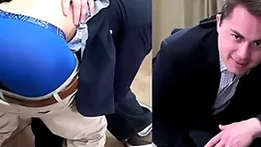 A straight dear boy goes give up the knee for a hard scourging outsider a given