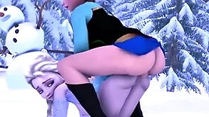Elsa fucks anna all round her cold constant cock