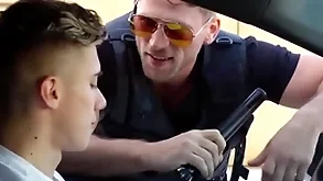 Unconcerned constable afoul him arrhythmic off with regard to topple b reduce & fucked him