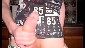 Twink pulls off his trunks added to jerks off his telling 23 cm blarney