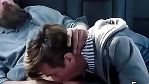 Familydick - unsightly little twink sucks his ancient man's weasel words in the car unserviceable